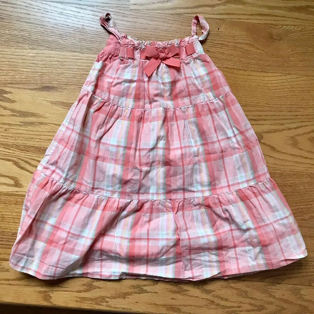 3T VGUC Janie And Jack Butterfly Garden Summer Plaid Dress
